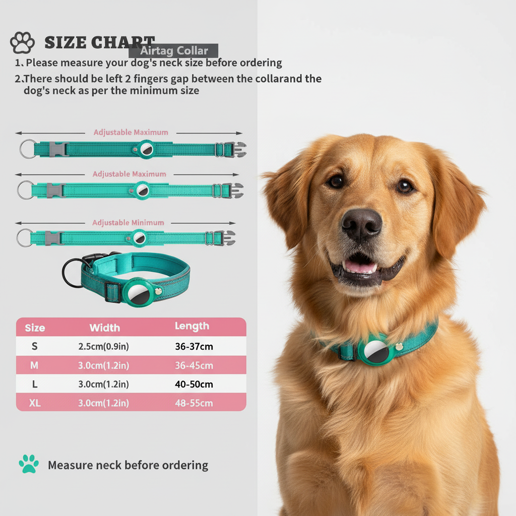GlowSafe AirTag Collar